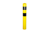 Stootpaal Ø323x5,6x1700 mm. aardebaan verzinkt Geel-zwart