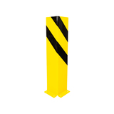 Hoekbeschermer L uit plaat afm: 160x160x6 mm. Hoog 800 mm. Geel/Zwart