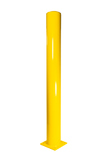 Stootpaal 219x4,5x2000 mm. Geel op voetplaat