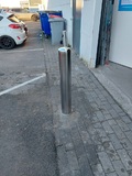 Afzetpaal RVS wegneembaar incl. grondhuls en oog voor slot
