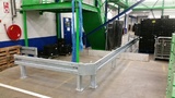 Beschermingsrail Type B 1-hoog 750mm op voetplaat