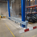 Beschermingsrail Type B 1-hoog 750mm op voetplaat
