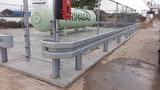 Beschermingsrail Type B 1-hoog 750mm op voetplaat