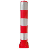 Flexpaal overrijdbaar - Ø160mm rood/wit klasse 2 | hoog 1m