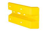 Eindstukken type B Geel, kort, w.l. 360 mm., voorzijde stijl gelijk. 
