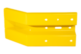 Eindstukken type B Geel, lang, w.l. 490 mm., achterzijde stijl gelijk