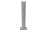 Stootpaal RVS INOX 304 Ø76x2,9x750 mm. op voetplaat | gepoetst