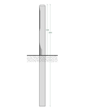 Stootpaal Ø114x3,6x2000 mm. aardebaan verzinkt.