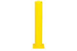 Stootpaal 159x4,5x1000 mm. Geel op voetplaat geel