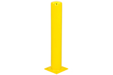 Stootpaal 159x4,5x1000 mm. Geel op voetplaat geel