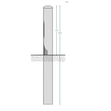 Stootpaal Ø159x4,5x2000 mm. aardebaan verzinkt