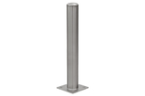 Stootpaal RVS INOX 304 Ø101x2,9x750 mm. op voetplaat | gepoetst