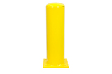Stootpaal 219x4,5x750 mm. op voetplaat geel