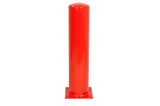 Stootpaal 219x4,5x1000 mm. Rood op voetplaat